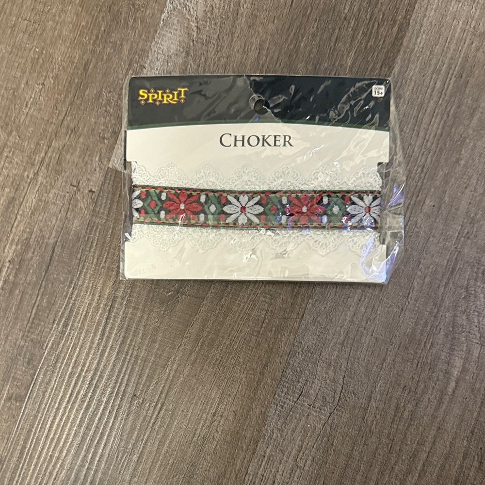 Spirit Red, White, and Green Choker